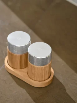 Gejst Molinillo de sal y pimienta Sina 6 cm, Roble-acero Beige Online