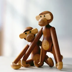 Kay Bojesen Denmark Decoración Infantil|Decoración Infantil<Mono de madera pequeño, teca-madera de limba 20 cm Marrón