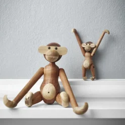 Kay Bojesen Denmark Decoración Infantil|Decoración Infantil<Mono mini Kay Bojesen, Teca-madera de limba Marrón