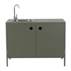 Brafab Mueble bajo de cocina exterior Kelia con fregadero, Nordic green, 121x90x64 Verde Sale