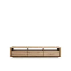 Ethnicraft Mesas Para Tv Y Media|Mesas Para Tv Y Media<Mueble multimedia Shadow , Roble encerado 3 cajones Beige