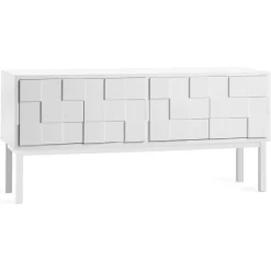 A2 Mueble TV con patas Collect 2010, patas blancas Blanco Clearance