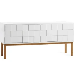 A2 Mueble TV con patas Collect 2010, patas de roble Blanco Online