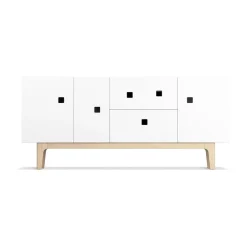 Zweed Mueble TV Peep M2, , roble pigmentado Blanco Clearance
