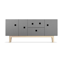 Zweed Mesas Para Tv Y Media|Mesas Para Tv Y Media<Mueble TV Peep M2, Slate grey, roble pigmentado blanco Gris