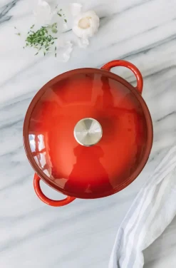 Dorre Ollas De Hierro Fundido|Ollas<Olla de hierro fundido esmaltada Gretl 4 L, Rojo