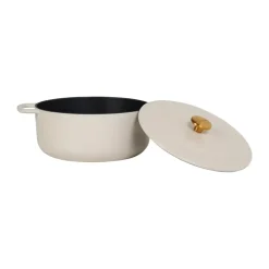 Combekk Ollas De Hierro Fundido<Olla de hierro fundido esmaltada Enameled Ø28 cm , Pomo sand-gold Rojo