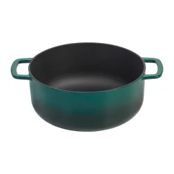 Combekk Ollas|Ollas De Hierro Fundido<Olla de hierro fundido esmaltada Enameled Ø28 cm , Holly Green-pomo gold Rojo