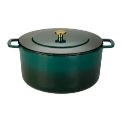 Combekk Olla de hierro fundido esmaltada Enameled Ø32 cm, Holly Green-pomo gold Verde Outlet