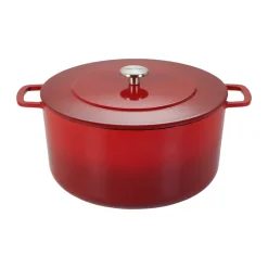 Combekk Ollas De Hierro Fundido<Olla de hierro fundido esmaltada Enameled Ø32 cm, Pomo cherry-silver Rojo