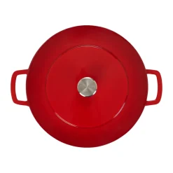 Combekk Ollas De Hierro Fundido<Olla de hierro fundido esmaltada Enameled Ø32 cm, Pomo cherry-silver Rojo
