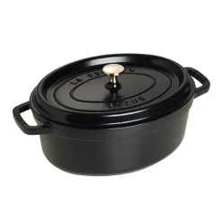 STAUB Olla de hierro fundido ovalada 4,2 l, Negro Sale