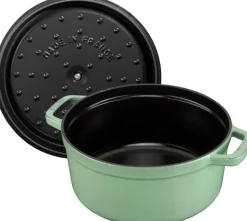 STAUB Olla de hierro fundido redonda 3,8 l, Salvia Verde Clearance