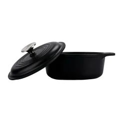 Victoria Olla de hierro fundido , previamente curada, 1,9 L Negro Best