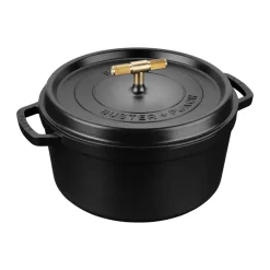 STAUB Ollas De Hierro Fundido|Ollas<Olla hierro fundido Buster & Punch latón, 6,75 L NegroColor dorado