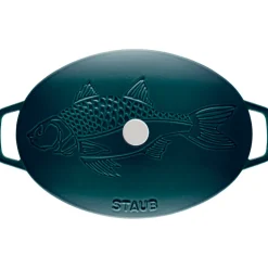 STAUB Olla La Mer ovalada, tres capas de esmalte, 32 cm Turquesa Discount