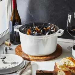 STAUB Ollas De Hierro Fundido<Olla modelo alto redonda 4,8 L, White Truffle Blanco