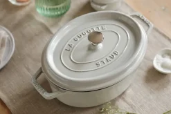 STAUB Ollas De Hierro Fundido<Olla ovalada White Truffle, 4,2 l Blanco