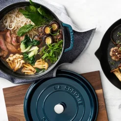 STAUB Olla redonda La Mer, tres capas de esmalte, 6,7 l Azul Clearance