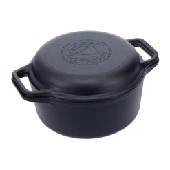 Victoria Baterías De Cocina<Olla y sartén parrilla de hierro fundido, previamente curados, 2 piezas Negro