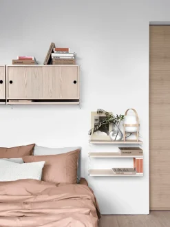String Panel de pared , , 50x30 cm, paquete de 2 Blanco Discount