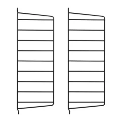 String Panel de pared , , 50x20 cm, paquete de 2 Negro Discount