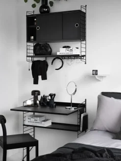 String Estanterias String|Estantes Y Estanterías De Pared<Panel de suelo , , 85x30 cm, paquete de 2 Negro
