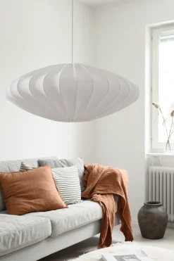 Watt & Veke Pantalla de lámpara Ellipse P65 cm lino, Blanco New