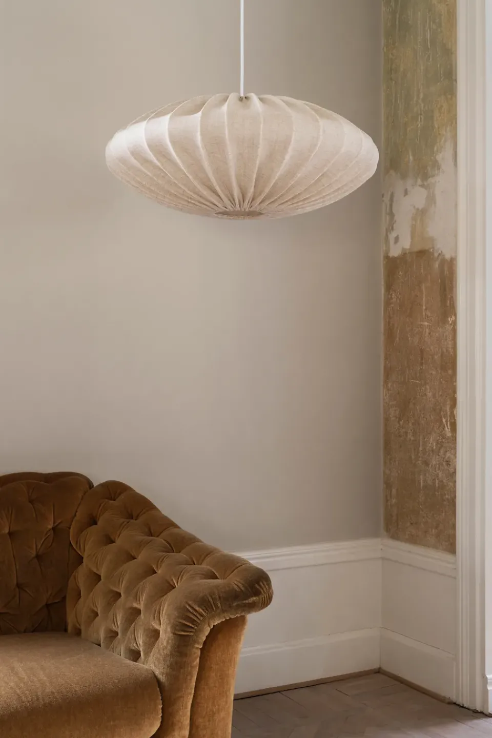Watt & Veke Pantalla de lámpara Ellipse P65 cm lino, Natural Beige Discount