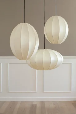 Oi Soi Oi Pantalla de lámpara Indochina Classic Oval S, Offwhite Blanco Sale