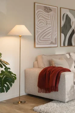 Globen Lighting Pantalla de lámpara Iris 45, Bouclé Blanco Online