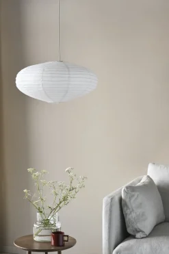 Scandi Living Pantallas De Lámparas<Pantalla de lámpara ovalada Lucent, Ø40 cm Blanco