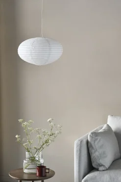 Scandi Living Pantallas De Lámparas<Pantalla de lámpara ovalada Lucent, Ø53 cm Blanco