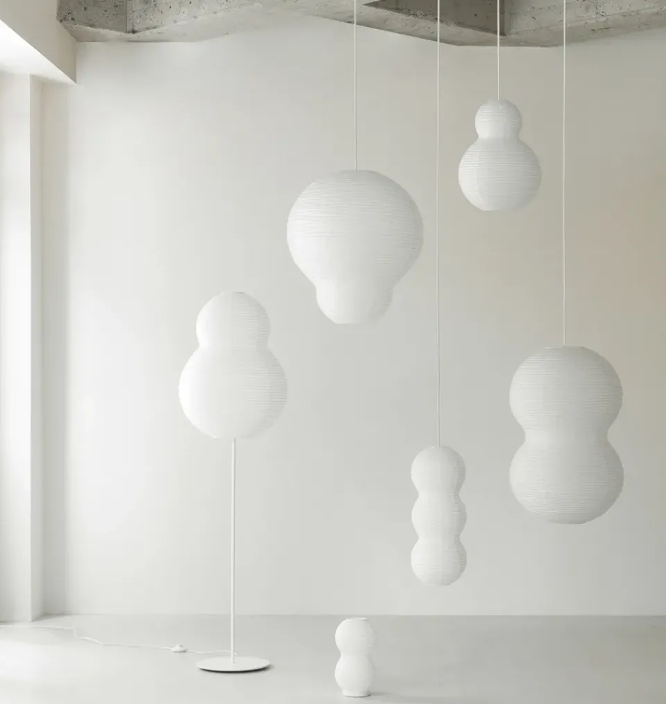 Normann Copenhagen Pantalla de lámpara Puff Multitude 23x60 cm, Blanco Clearance