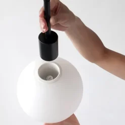 Audo Copenhagen Pantalla de lámpara TR vidrio opalino, mate Blanco New