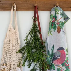 Ekelund Linneväveri Paños De Cocina De Navidad<Paño de cocina Domherre 40x60 cm, Multi Verde