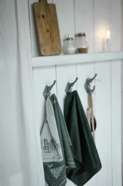 Wik & Walsøe Paños De Cocina De Navidad<Paño de cocina Julemorgen 50x70 cm, Blanco-verde BlancoVerde