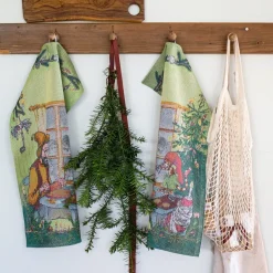 Ekelund Linneväveri Paño de cocina Pettson & Findus, Manualidades navideñas Verde Sale