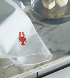 Normann Copenhagen Paño de cocina Yummy 50x70 cm, Lobster BlancoRojo Best