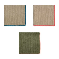 OYOY Bayetas Y Cepillos Limpiavajilla<Paño de microfibra Mundus 30x30 cm 3 piezas, Olive-clay MarrónVerde