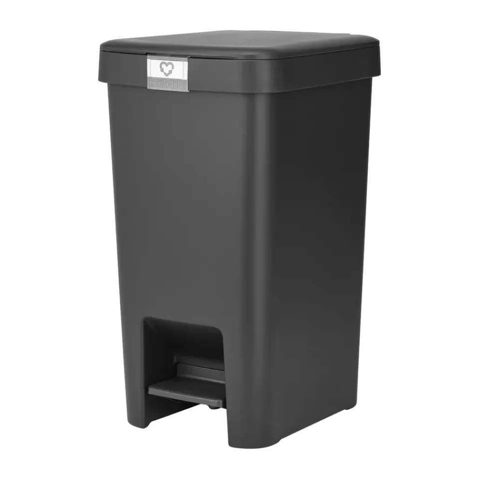 Brabantia Papelera con pedal StepUp de 16 L, oscuro Gris