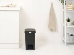 Brabantia Papelera con pedal StepUp de 16 L, oscuro Gris