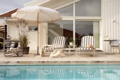 Brafab Sombrillas Y Parasoles|Protectores De Sol<Parasol Gatsby, Grey stripe, Ø256 cm Gris