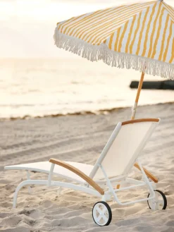 Brafab Parasol Gatsby, Yellow stripe, Ø185 cm Beige New