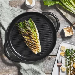 STAUB Sartenes De Parrilla Y Plancha|Sartenes Y Ollas De Hierro Fundido<Parrilla de hierro fundido Pure redonda negra, Ø30 cm Negro