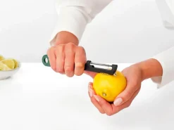 Brabantia Pelador con hoja giratoria más rallador de cítricos TASTY+, Fir Green Verde Sale