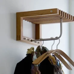 Fritz Hansen Estantes Percheros|Estantes Percheros<Perchero de pared Cutter mini , Teca Marrón