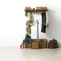 Fritz Hansen Perchero de pared Cutter , Teca Marrón
