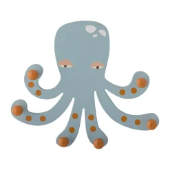 Bloomingville Percheros De Ropa Y Perchas|Percheros De Ropa Y Perchas<Perchero Oswall pulpo, 6 ganchos AzulMarrón