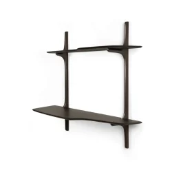 Ethnicraft PI escritorio de pared, Madera de caoba dark brown, 140x48 cm Marrón New
